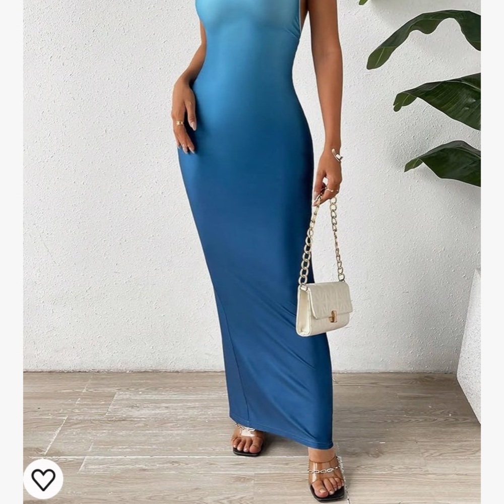 One Shoulder Draped Side Mermaid Hem Dress | Sexy Ombre Bodycon Sleeveless Dress